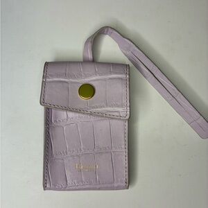 Lavender Croc-Embossed Bag Tag